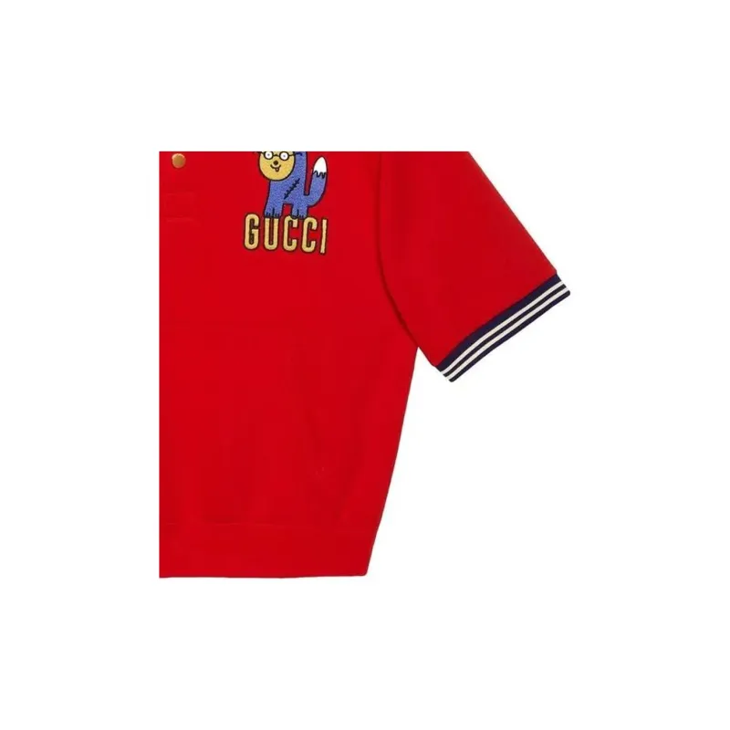 GUCCI FW22 Polo Shirt Men's Red-3