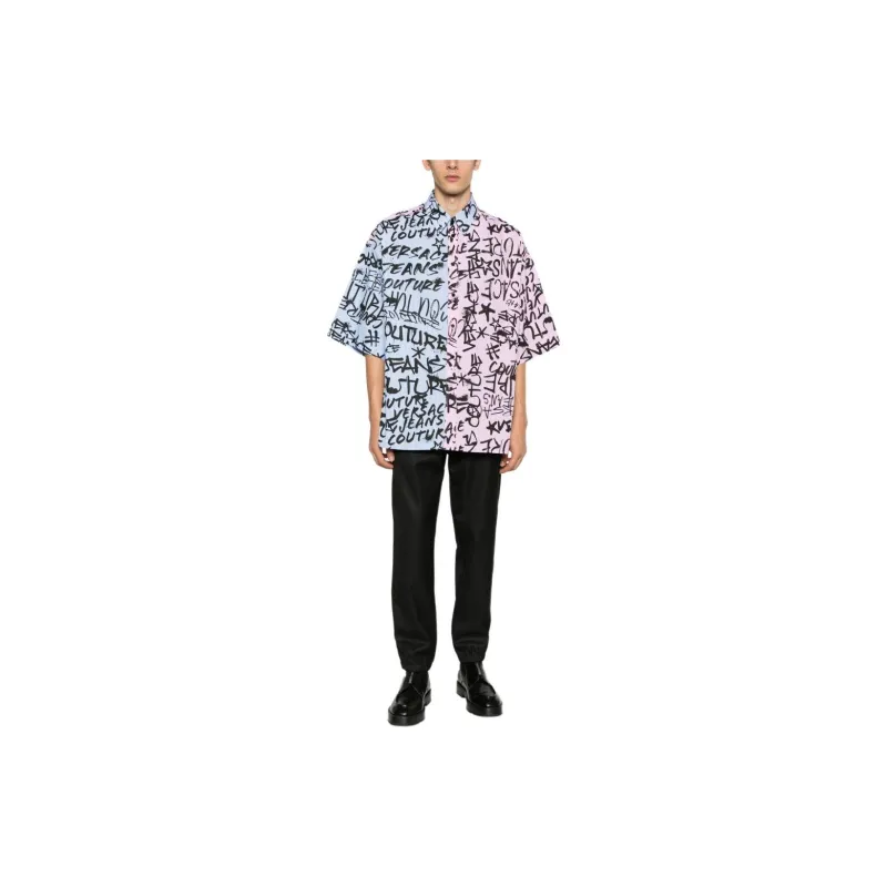 VERSACE JEANS COUTURE Shirt Men's Light Pink-1