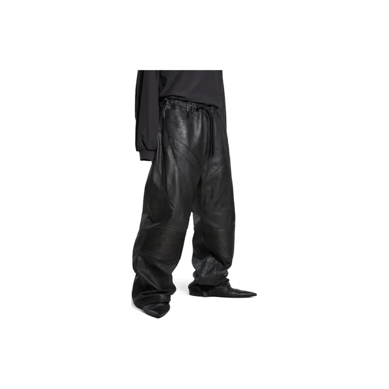Balenciaga Biker Baggy Pants In Black Casual Pants Loose Fit Men's Black-4