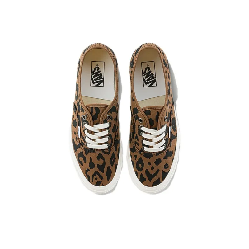 Vans Authentic Anti Slip Wear Resistant Low Top Skateboard Shoes Unisex Brown-1