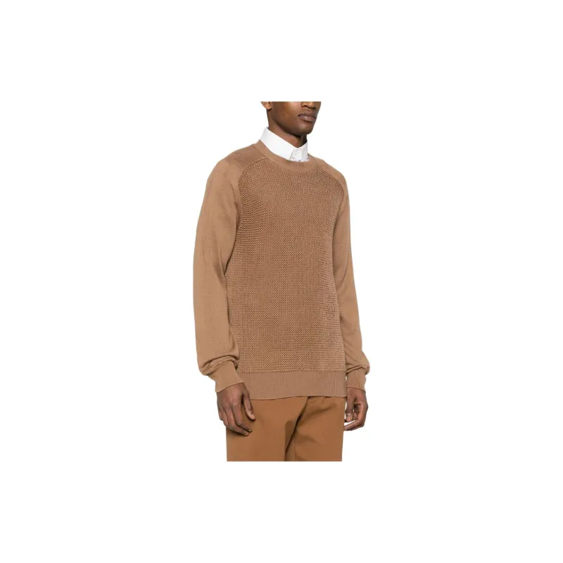Ermenegildo Zegna Honeycomb knit Cotton blend Jumper-3