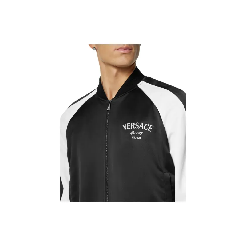 VERSACE Logo-embroidered Bomber Jacket-4