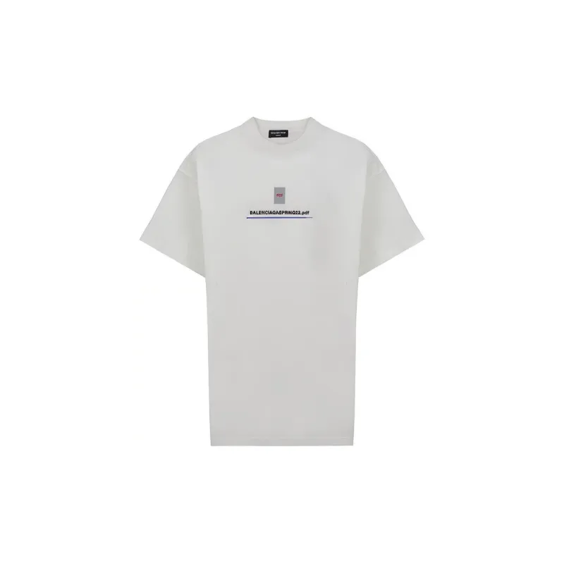 Balenciaga SS22 T Shirt Loose Fit Style Men's White-6