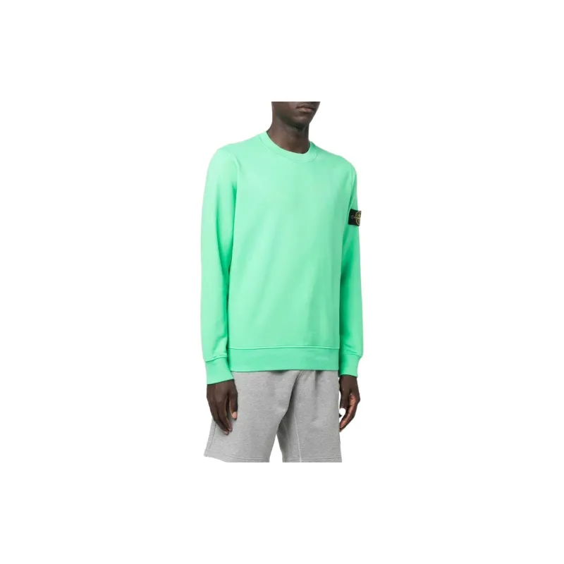 STONE ISLAND 63020 Brushed Cotton Fleece Crewneck Sweater-3