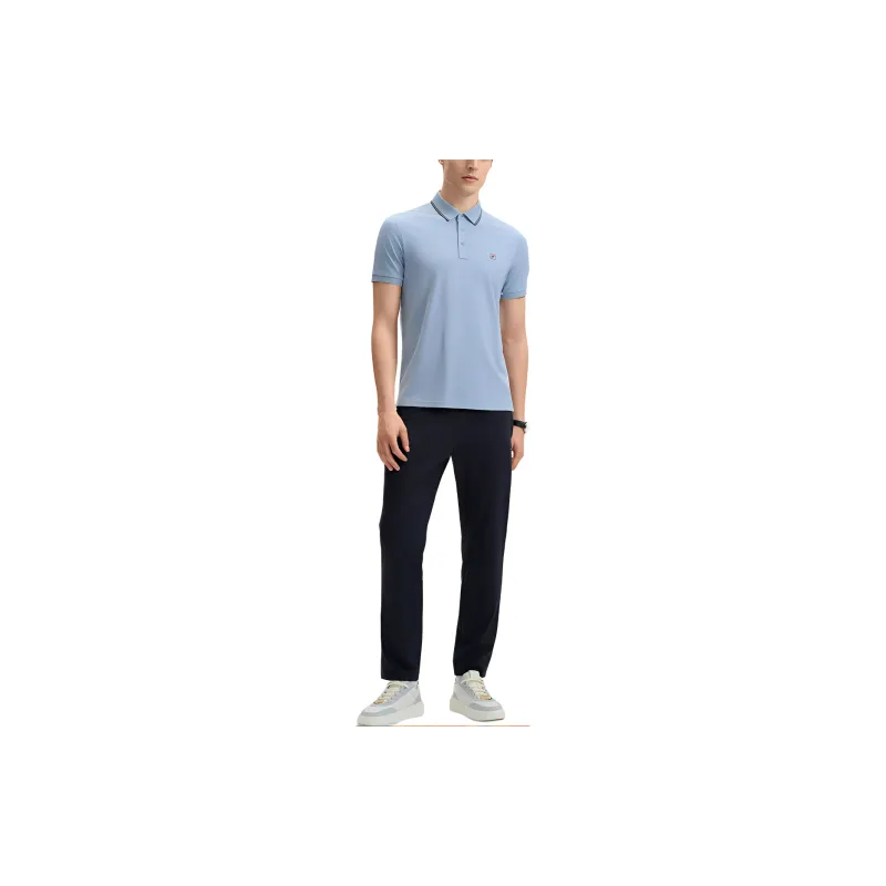 FILA Casual Sportswear Men Clothing Sets Zhulü Blue+Legend Blue-2