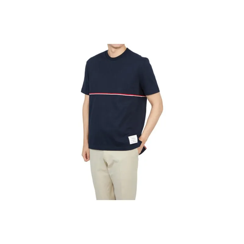 THOM BROWNE Rwb Striped Crewneck T Shirt-4