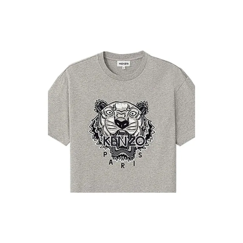 KENZO Classic Tiger Head T Shirt Men's Gray-5
