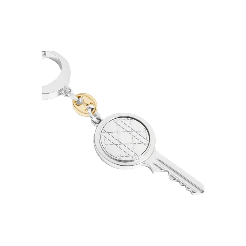 DIOR Brass Keychains Men's Silver-2