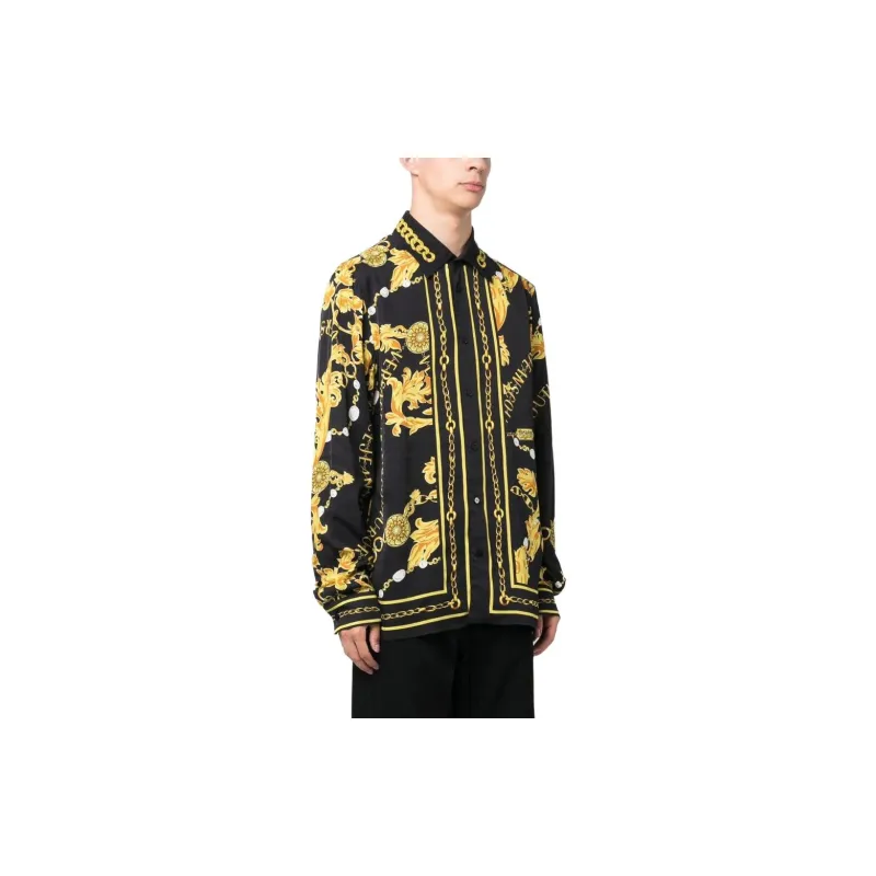 VERSACE JEANS COUTURE Baroque Pattern Button Up Shirt-4
