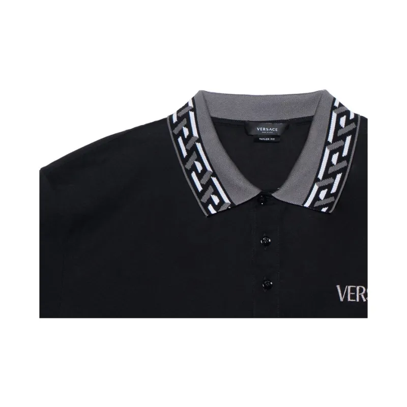 VERSACE Polo Shirts Men's Black-8