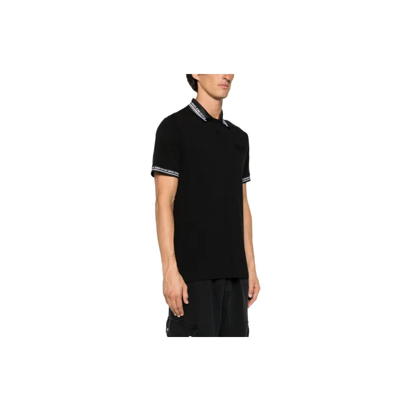 VERSACE JEANS COUTURE Logo Embroidered Short Sleeved Polo Shirt-5