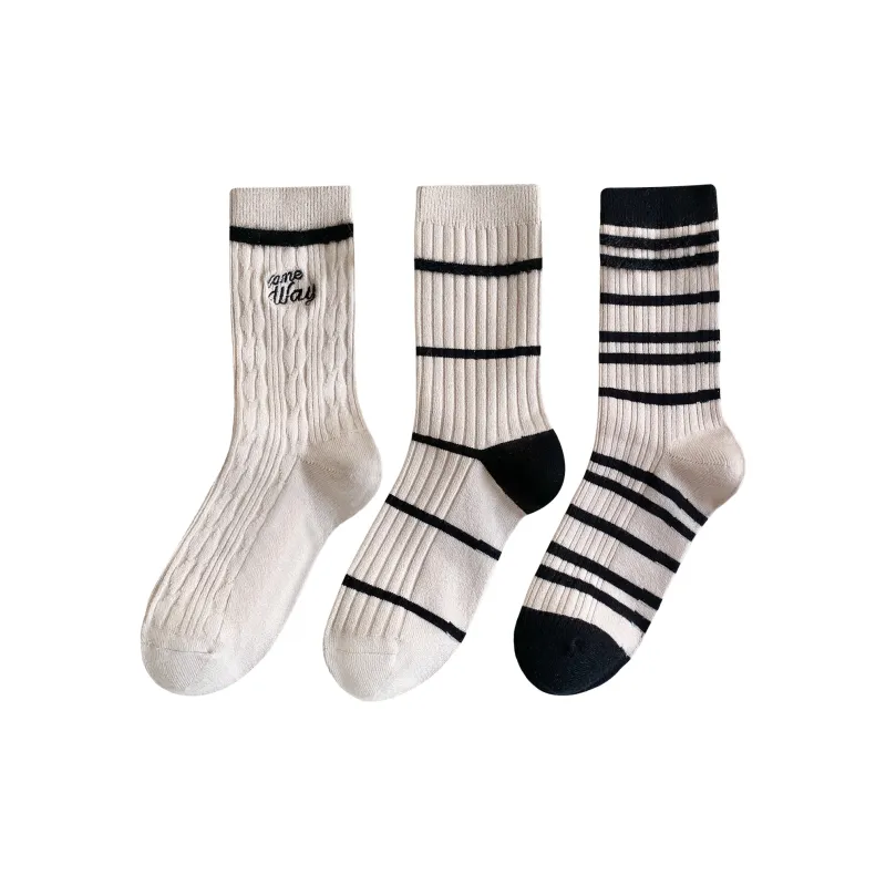 XXLLG Mid Calf Socks Women's 3 Pack-8