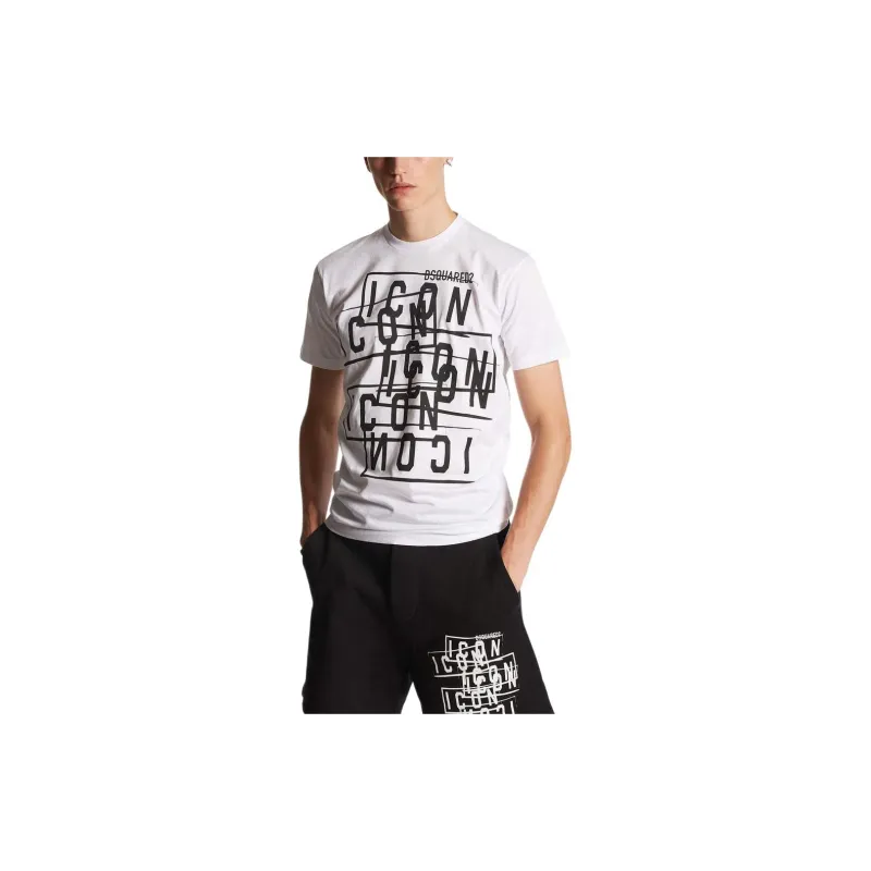 Dsquared2 Icon Logo Printed Crewneck T Shirt-3