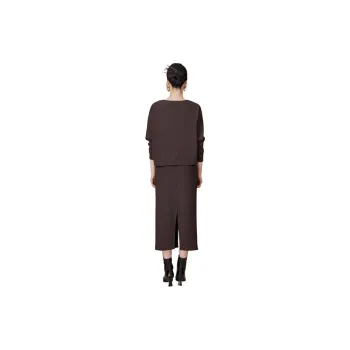 BBLLUUEE Skirt Set Women's Tea Umber Brown