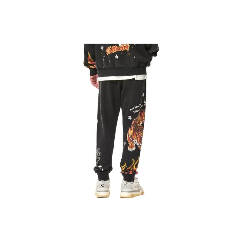 Ed Hardy SS24 Casual Pants Men's Black-2