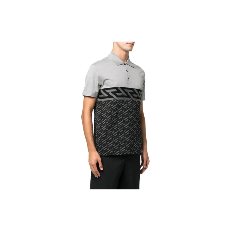 VERSACE Polo Shirts Men Black Gray Color-3