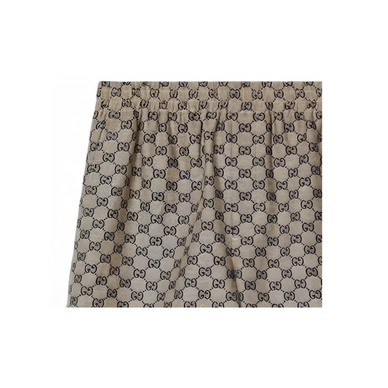 GUCCI Gg Linen Blend Shorts-5