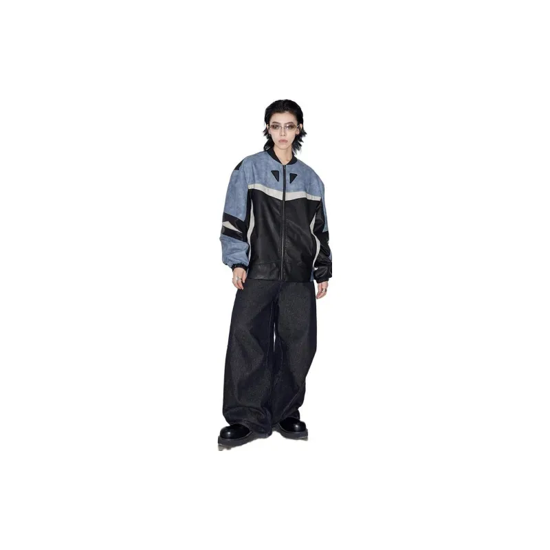 0-CROWORLD Jackets Unisex Black-1