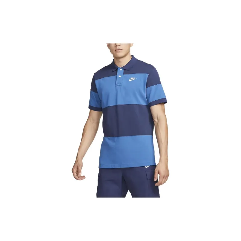Nike Polo Shirts Men Blue-2