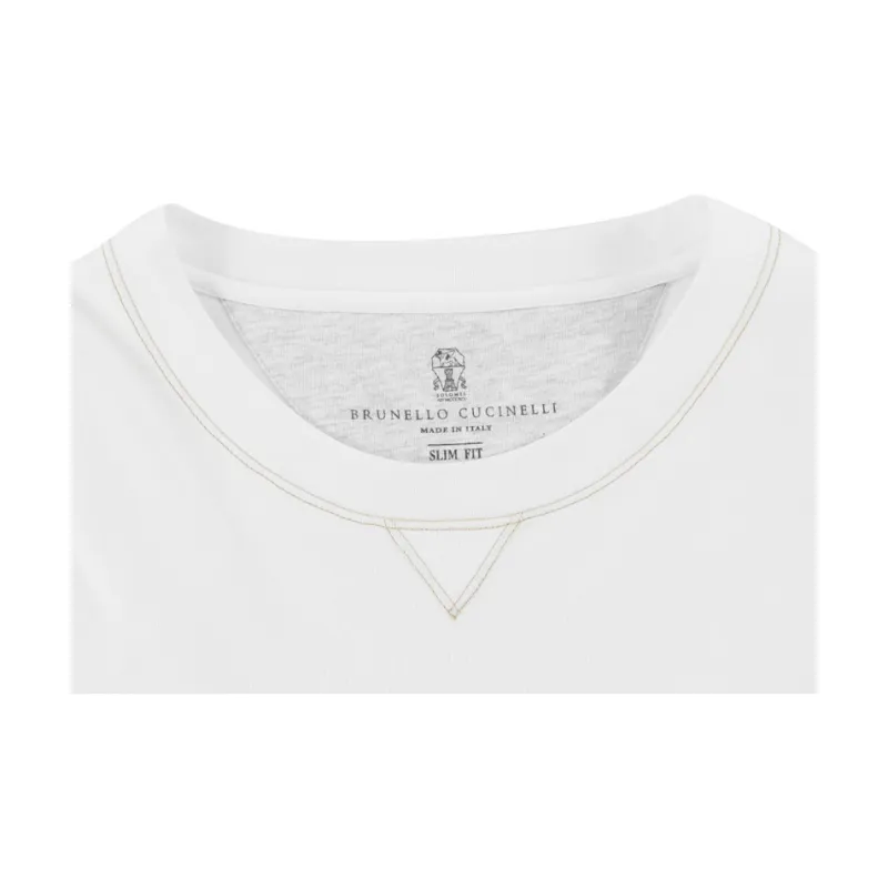 Brunello Cucinelli T Shirts Men White-2