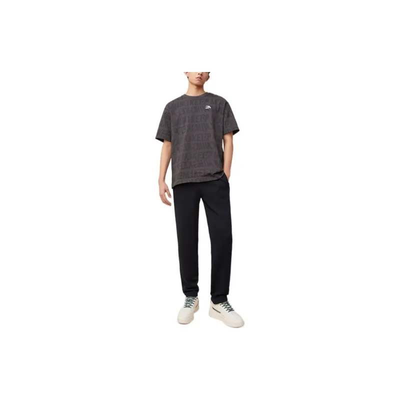 ANTA Basketball Collection Knitted Sweatpants Men Black-1