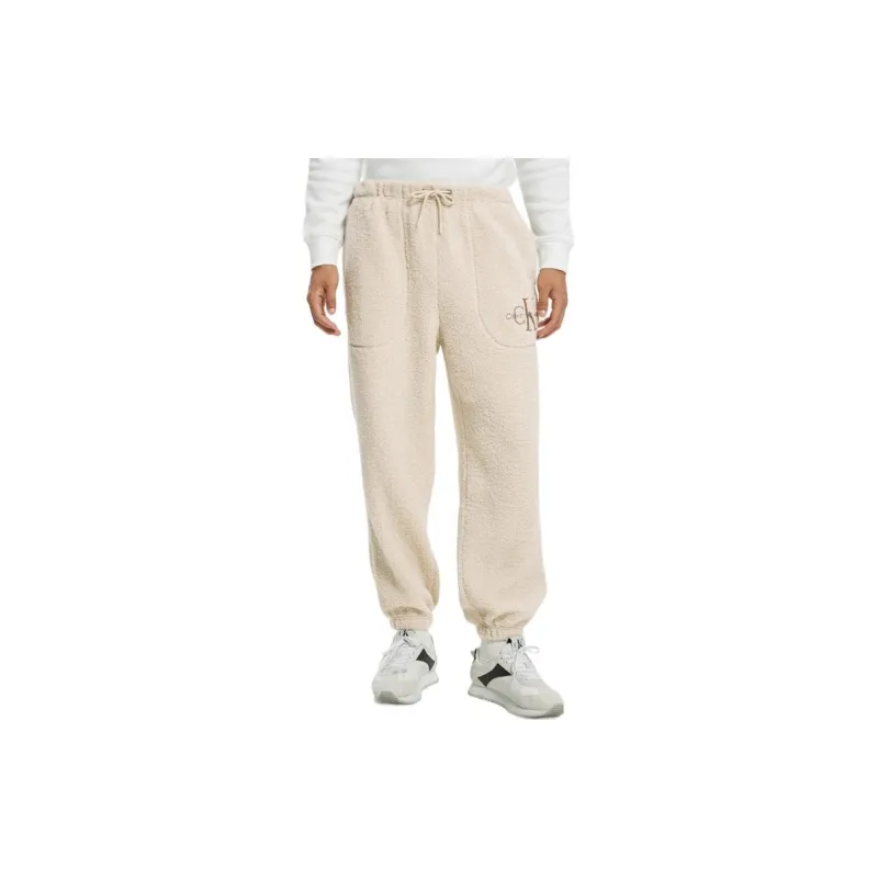 CALVIN KLEIN Sports Pants Unisex Ecru-3