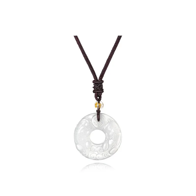 Moon Jewelry Obsidian Jade Necklaces Unisex-1