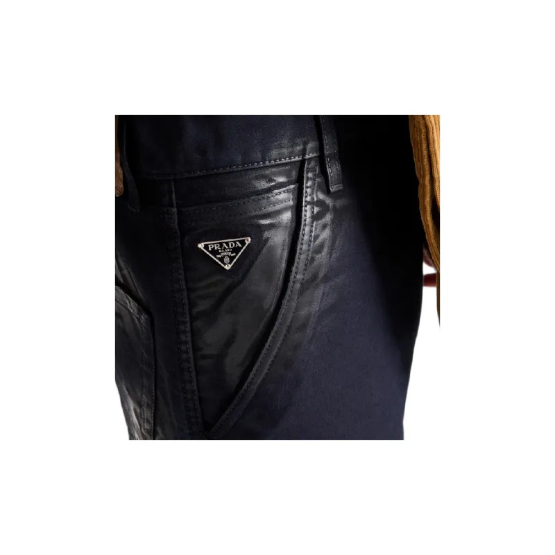 PRADA FW24 Casual Pants Men's Marine Blue-3
