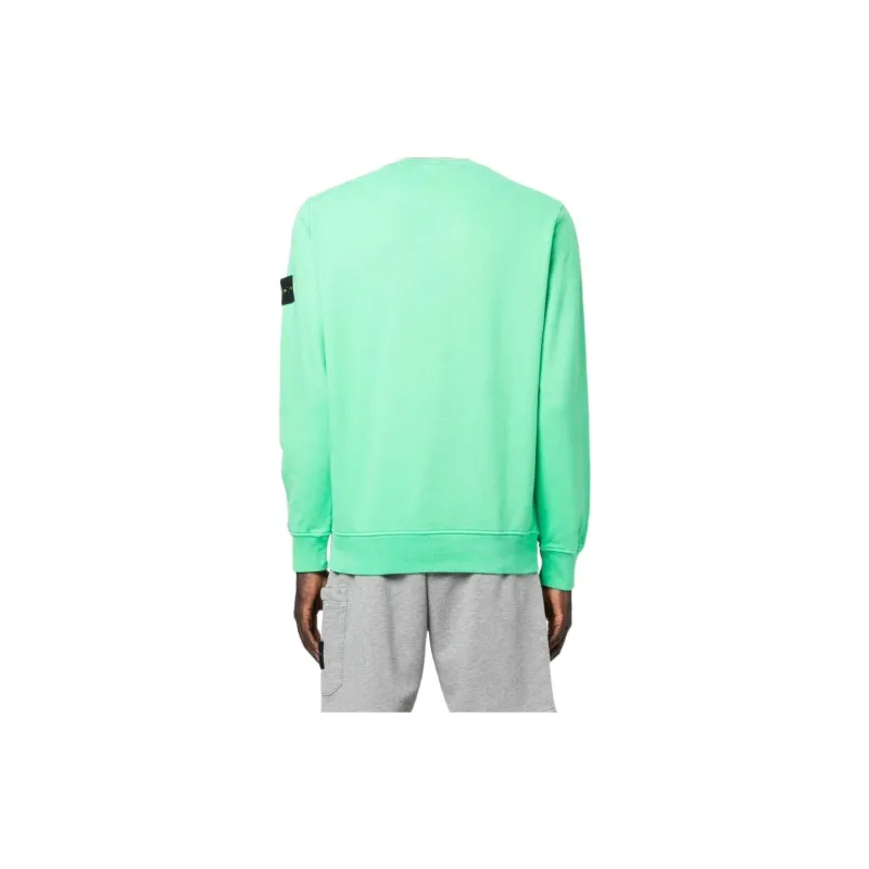 STONE ISLAND 63020 Brushed Cotton Fleece Crewneck Sweater-2