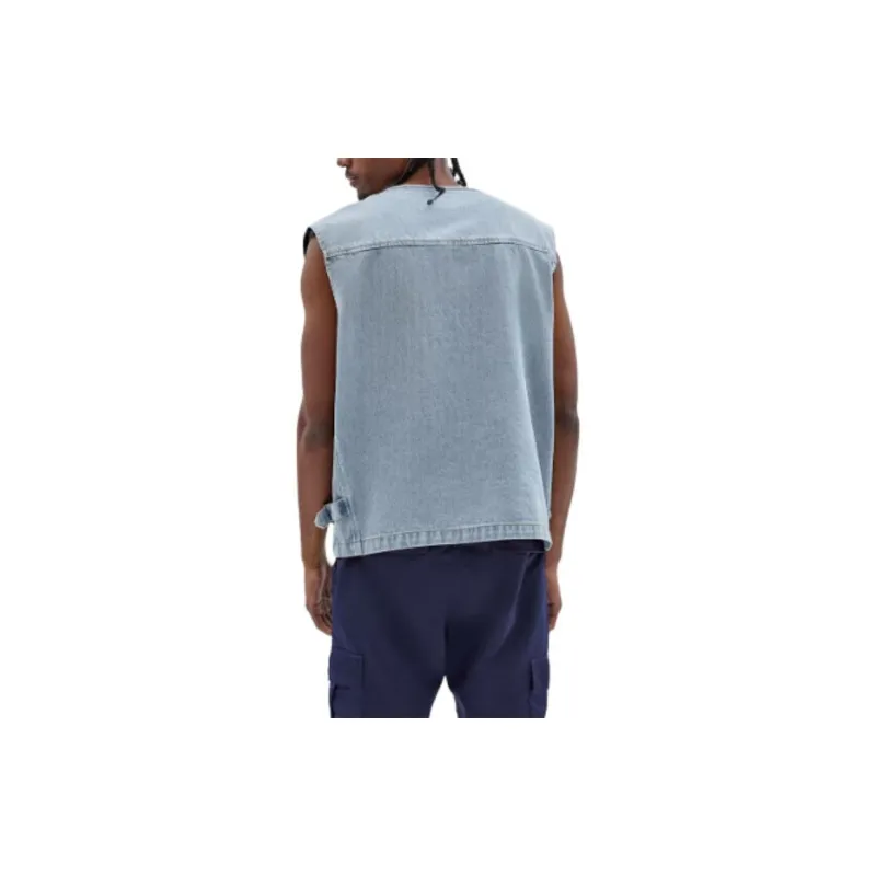 GUESS Originals Denim Cargo Vest Vest Men's Light Blue-2