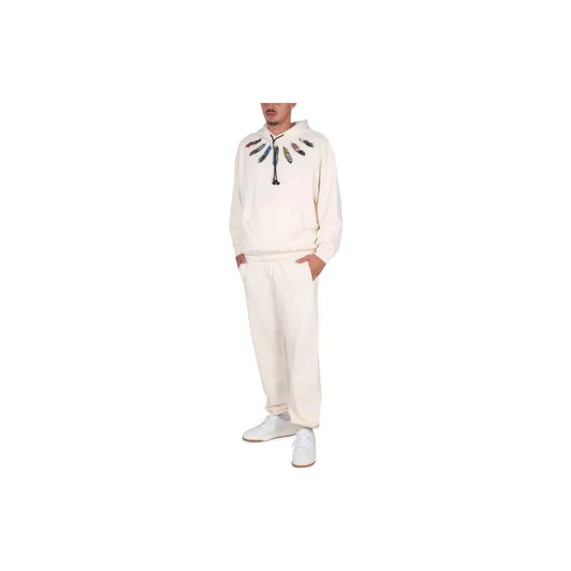 Marcelo Burlon Elastic Waist Drawstring Pants-3