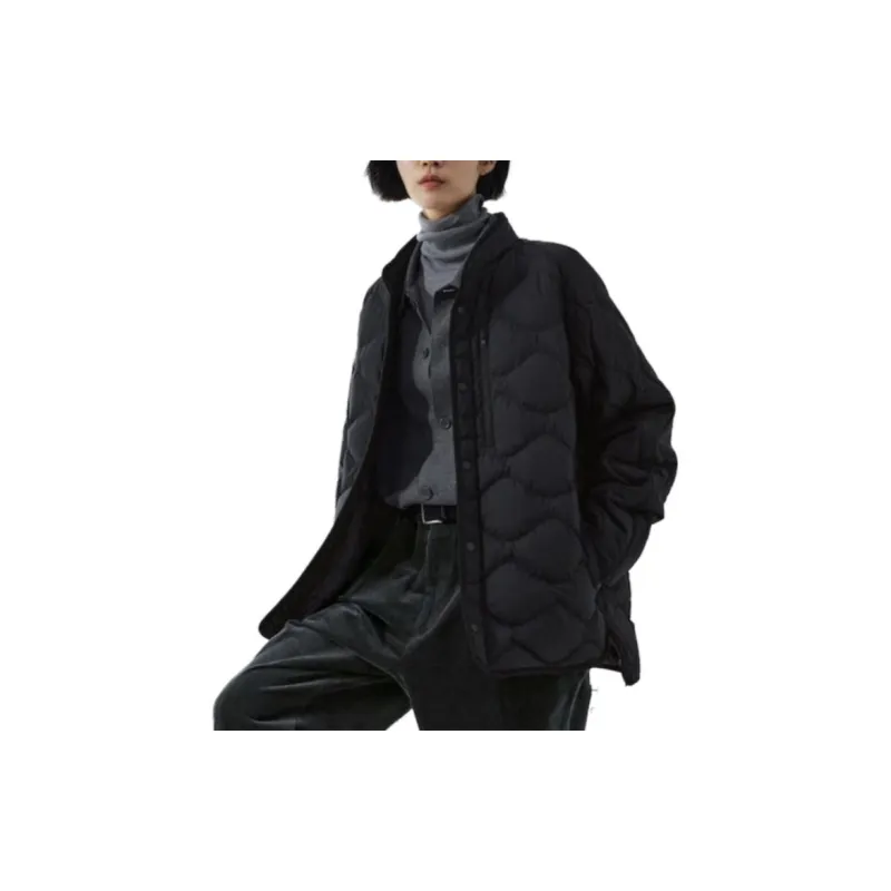 White Mountaineering X UNIQLO White Mountaineering Co titled Series Down Jackets Unisex Black-2
