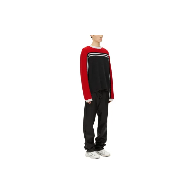 MSGM Colour Block Striped Crewneck Jumper-3