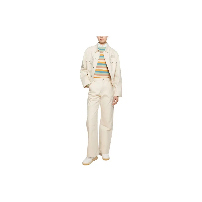 Acne Studios Logo Patch Straight Leg Trousers-3