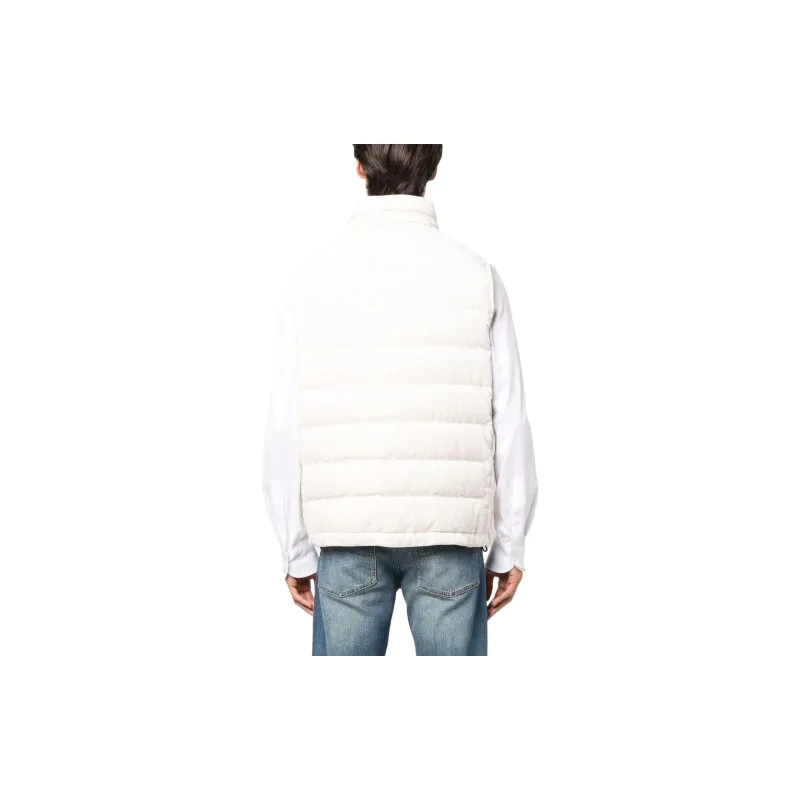 Brunello Cucinelli Corduroy Sleeveless Puffer Vest-2