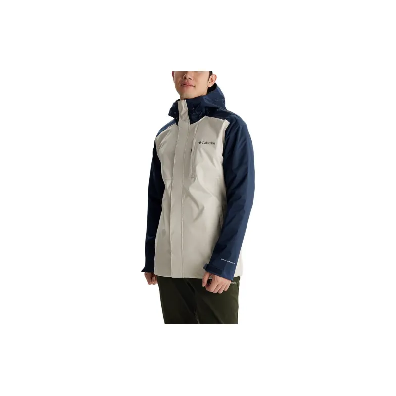 Columbia FW24 Waterproof And Windproof Windbreaker Jacket Unisex Blue White-2