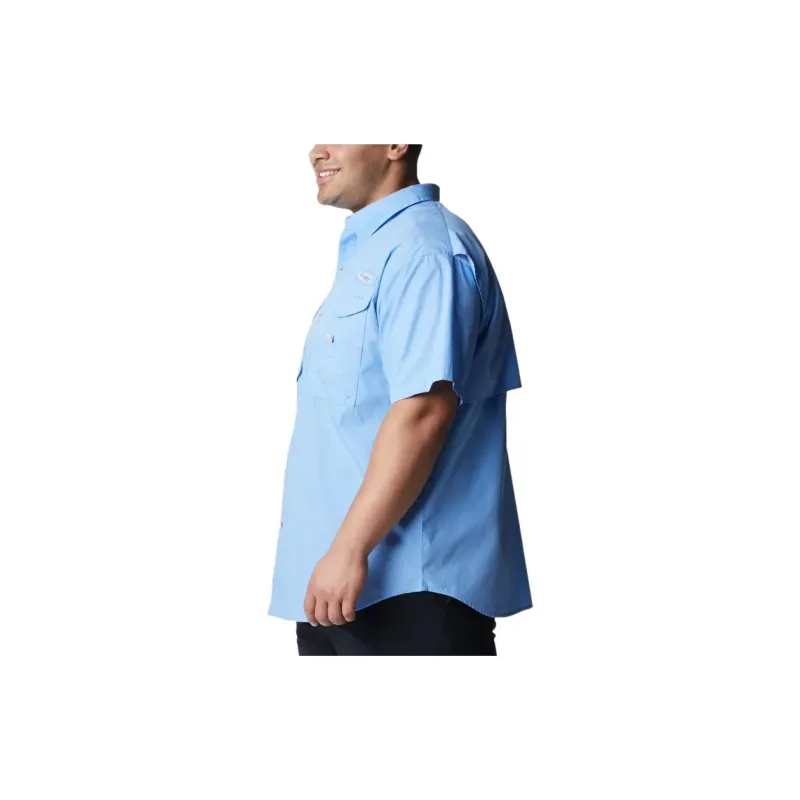 Columbia PFG Bonehead Short Sleeve Shirt Shirt Men's Light Blue-2