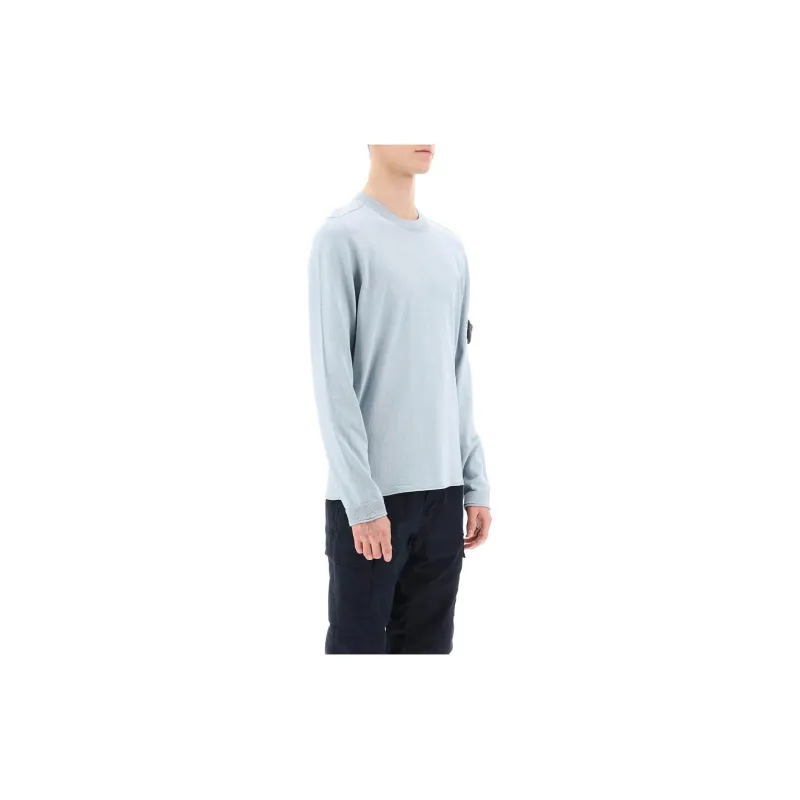 STONE ISLAND Sweater Men's Ice Frost Blue-3