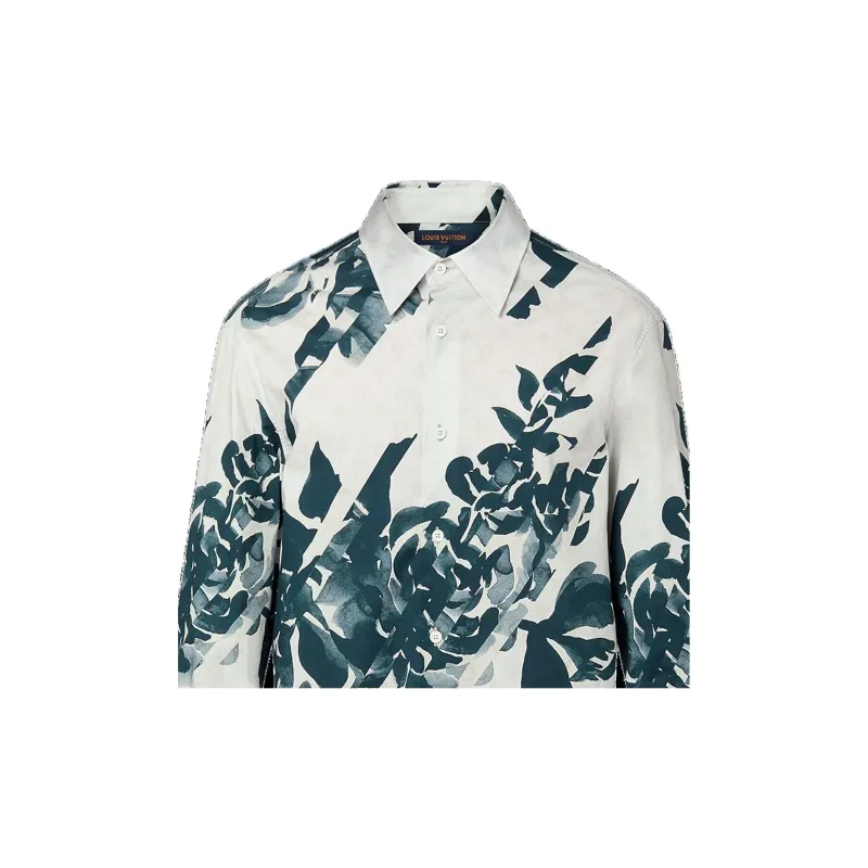 LOUIS VUITTON Long Sleeved Printed Cotton Shirt-4