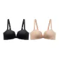 77085-E Set-Ribbed Support-Black+Skin (2 Pcs)