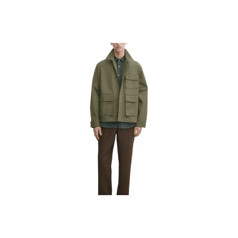 Massimo Dutti Jackets Coats Men's Khaki Green-2
