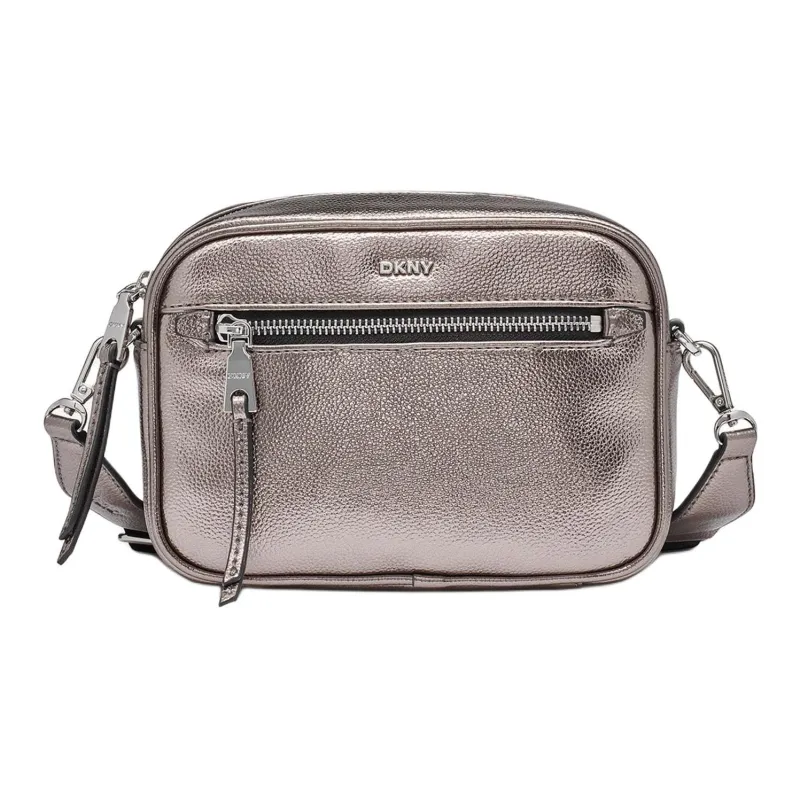 DKNY Artificial Leather Shoulder Bag Crossbody Bag Women's Gray-0
