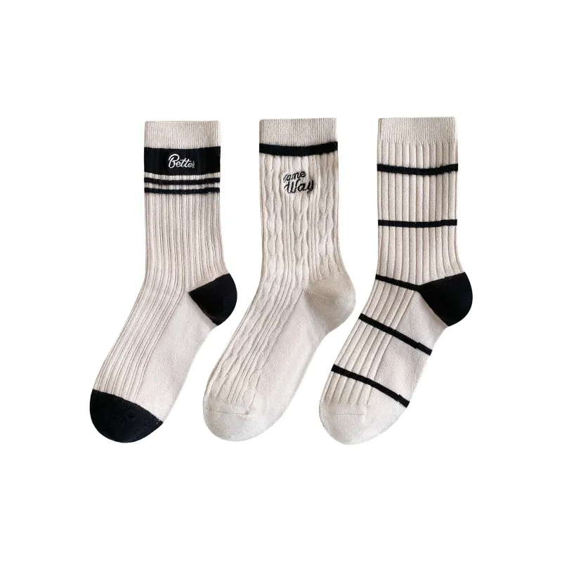 XXLLG Mid Calf Socks Women's 3 Pack-7