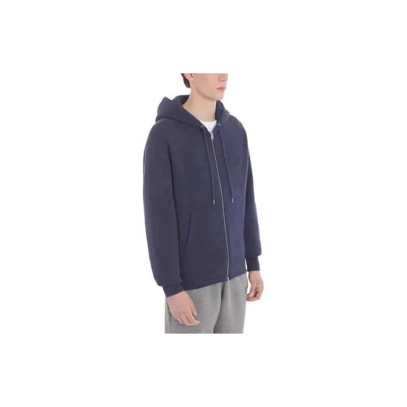 Maison Kitsune Fox Head Patch Zipped Hoodie-2