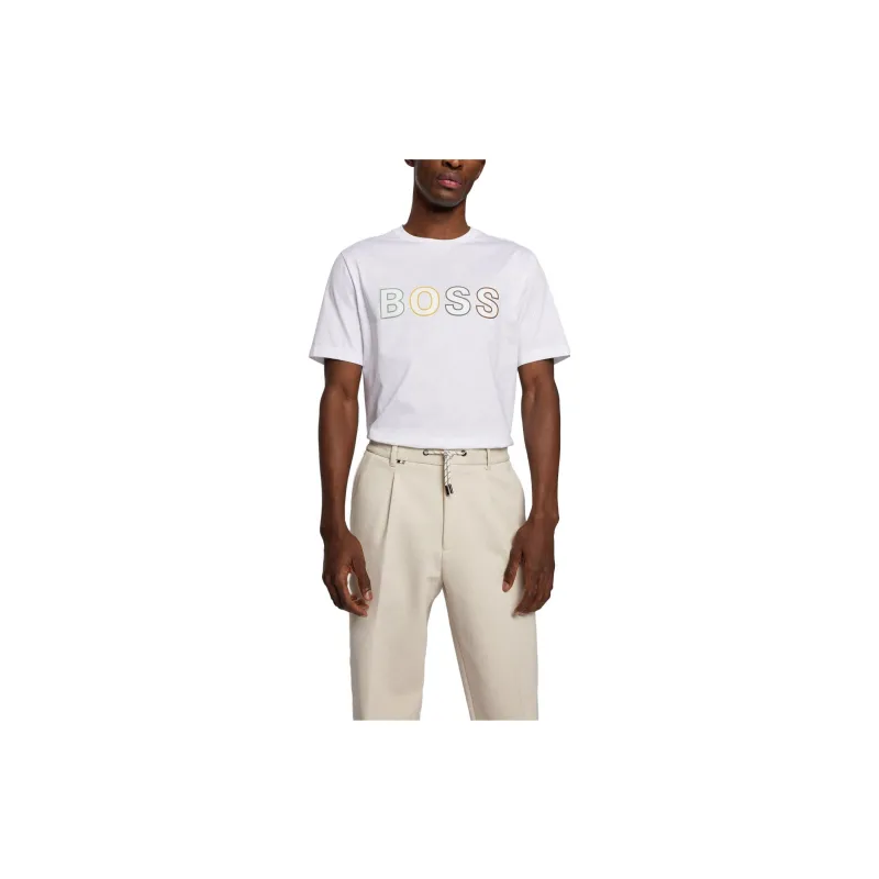HUGO BOSS Short-Sleeved T-Shirts Men's White-2