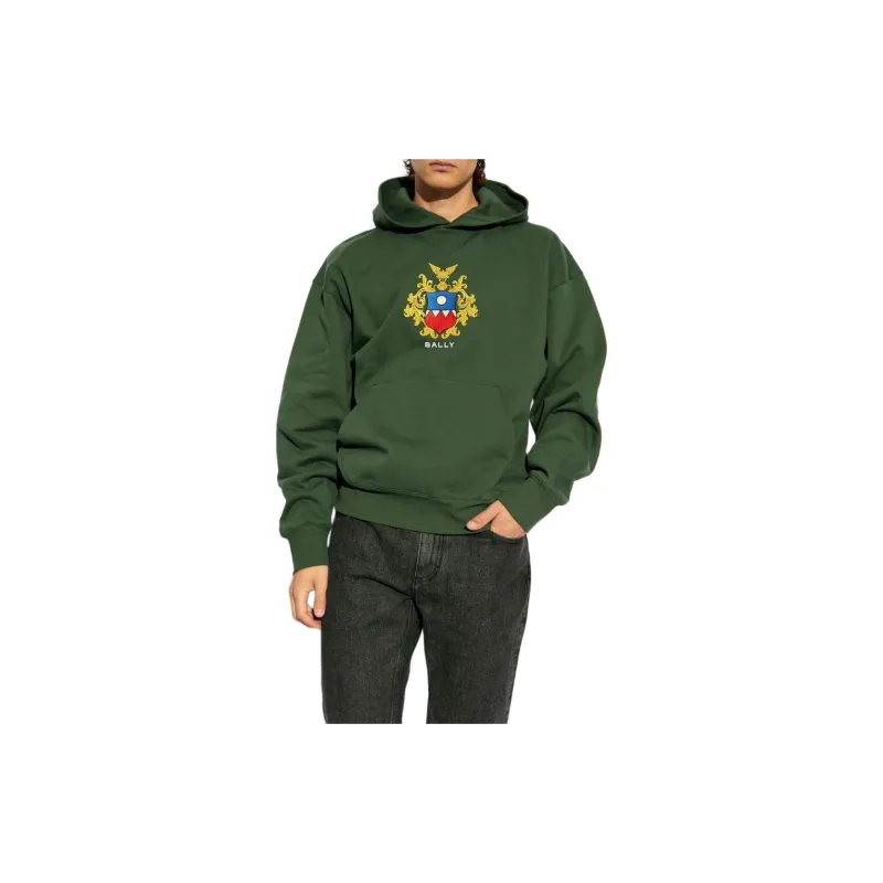 BALLY Logo print Cotton Hoodie-2