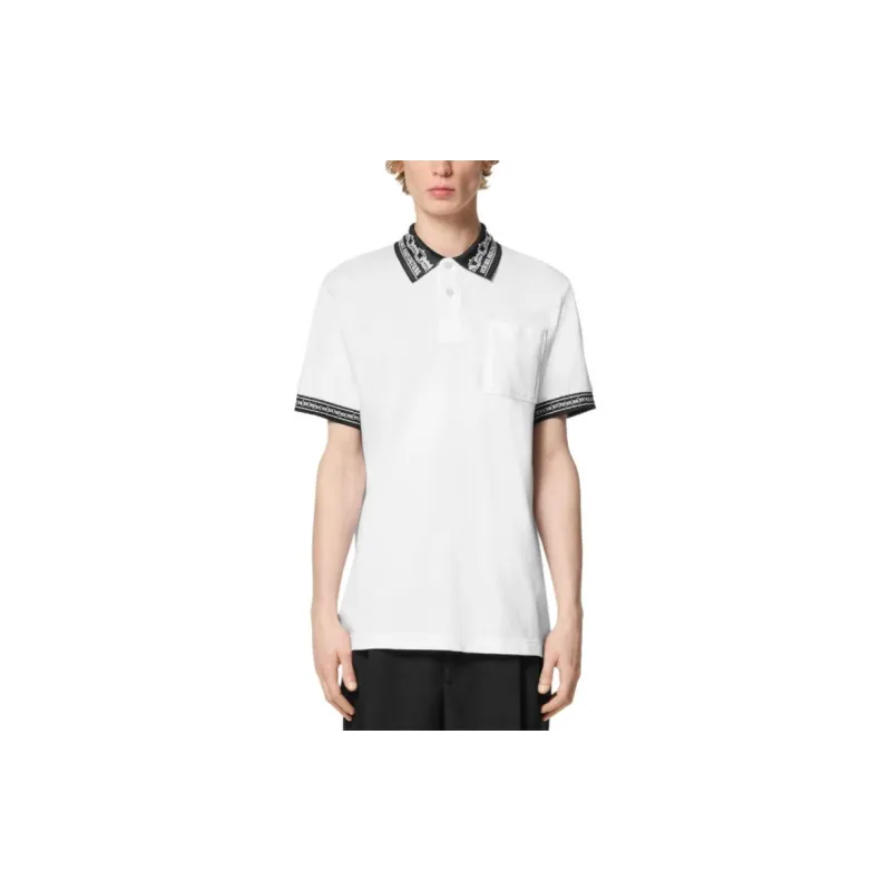 VERSACE JEANS COUTURE Contrasting trim Piqué Polo Shirt-2