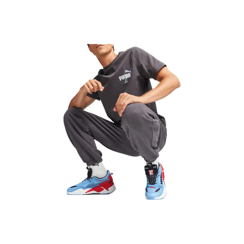PUMA THE SMURFS T Shirts Men Charcoal Black-3