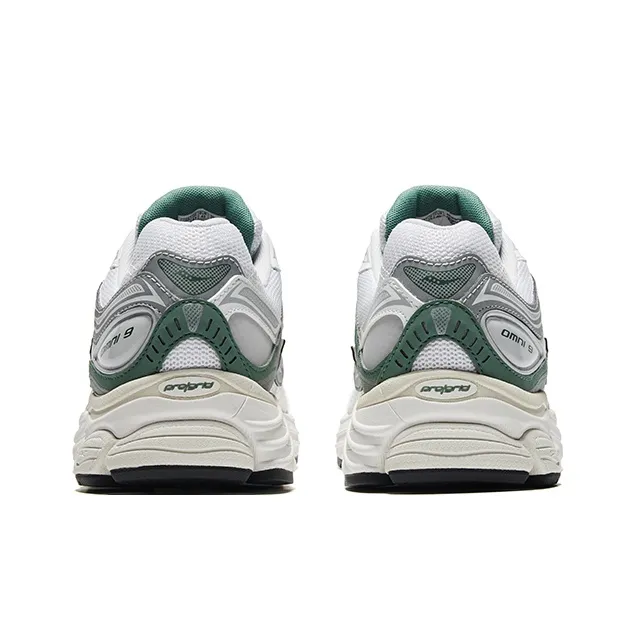 Saucony Wear Resistant Slip Resistant Low Top Running Shoes Unisex White Light Green-3