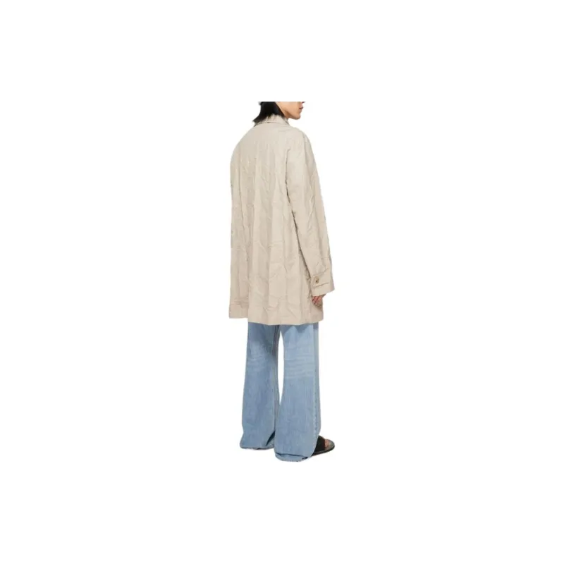Acne Studios Crinkled Buttoned Trench Coat-2